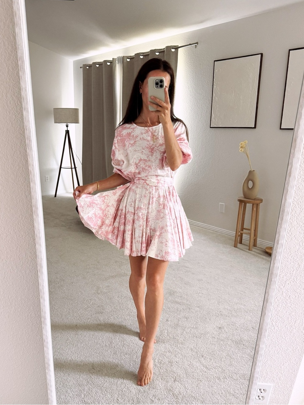 Pink wayf Floral Fit & Flare Dress